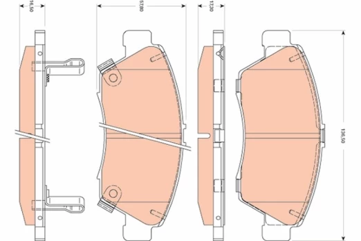 TRW GDB3478 Brake pad set