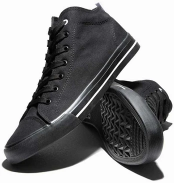 men's high-top trainers t389 - juodas