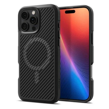Matinis juodas dėklas Apple iPhone 16 Pro Max telefonui "Spigen Core Armor Mag Magsafe"