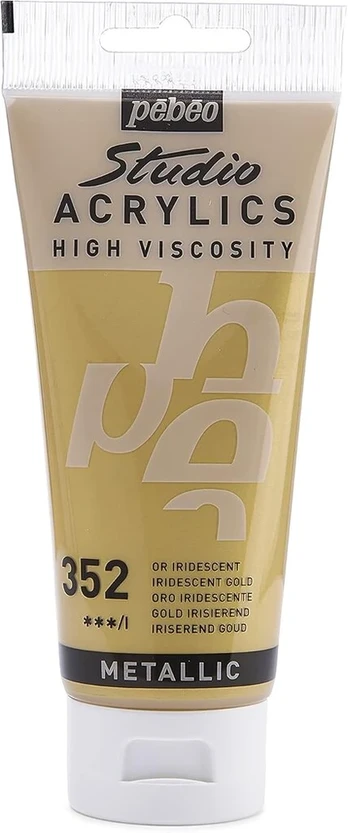 Pebeo Studio akriliniai dažai, 100 ml, iridescentinis auksas