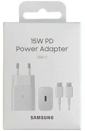 Samsung Common Baltas 15W Power Adapteris