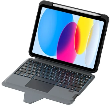 Nillkin Bumper Combo PRO Keyboard Case (Backlit Version) for iPad 10.9./11 2025 Juodas