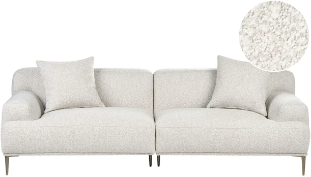 Beliani 3 vietų sofa MATILA, boucle audinys, balta