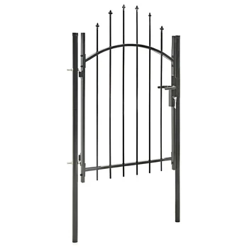 Sodo vartai, juodi, 1x1,75m, plienas
