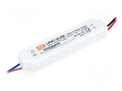 Power supply: switched-mode | LED | 16.8W | 6÷48VDC | 350mA | IP67 | 175g