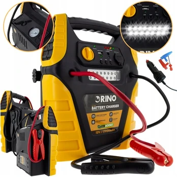 4 in 1 Nešiojamas Automobilinis Kompresorius „Jump Starter“ 400 A USB Įkroviklis LED Lempa