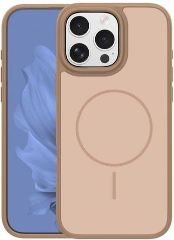Dėklas Frame Thin Mag case for iPhone 16 Pro 6,3' ruda