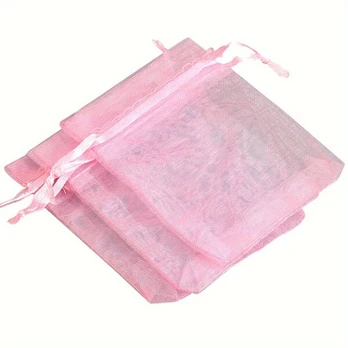 Organza dovanų maišelis, Šviesiai rožinė