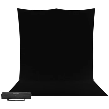 Westcott X Drop Pro Wrinkle Resistant Backdrop Kit Rich Black Sweep (8' x 13')