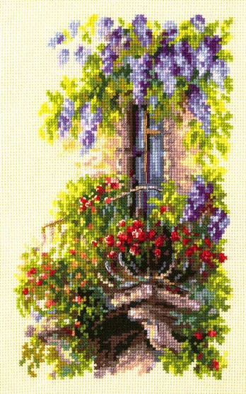 Siuvinėjimo rinkinys Magic Needle Blossoming Balcony 74-05