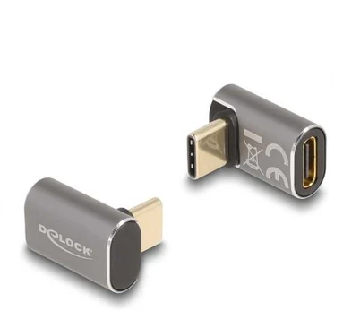 Delock USB Adapteris 40 Gbps USB Type-C PD 3.0 100 W Stecker zu Buchse gewinkelt