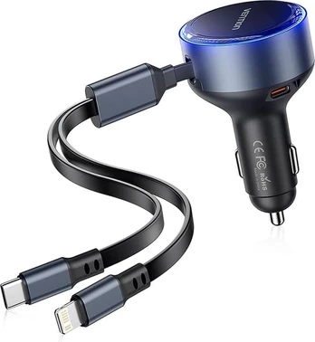 Vention FFOB0 USB-C car charger + USB-C/Lightning 30W cable