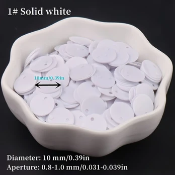 Apvalūs karoliukai, 1 # Solid White