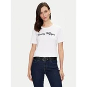 Tommy Hilfiger Marškinėliai Script WW0WW42589 Balta Regular Fit
