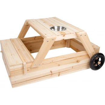 Sandbox with Seating Area and Mud Table