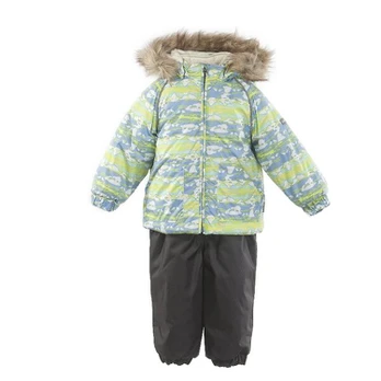Huppa Komplektas (striukė + kombinezonas), lime bear pattern/ nine iron, 80