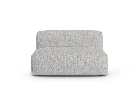 Boucle Modul Armless, "Martina", 1 Seat, 132x120x75, Silver