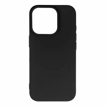 Hurtel MagSafe Compatible Liquid Silikoninis dėklas for iPhone 17 Pro - Juodas