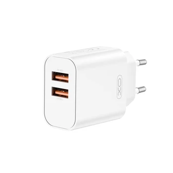 XO wall charger CE34 2x USB 2,4A baltas