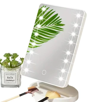 Kosmetinis veidrodis su LED apšvietimu, baltas