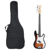 Elektrinė bosinė gitara pradedantiesiems, ruda/balta, 4/4 46" kaina