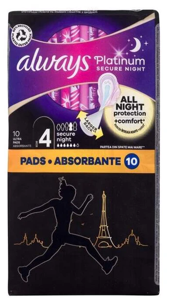 Always Platinum Secure Night 10ml Moterims Sanitary Pad