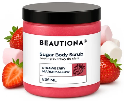 Cukrinis kūno šveitiklis STRAWBERRY&MARSHMALLOW, 250ml