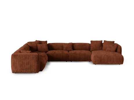 Modular Left Corner Sofa, "Martina", 6 Seats, 420x330x75, Brick