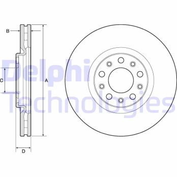 DELPHI BG4763C Brake Disc