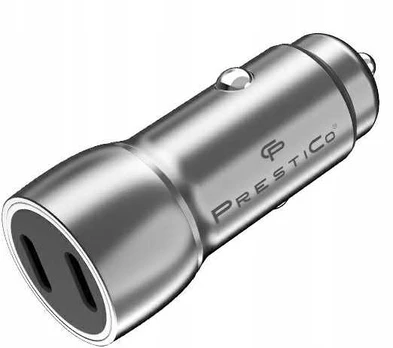 PRESTICO K8A DUAL TYPE C PD 40W, pilkas