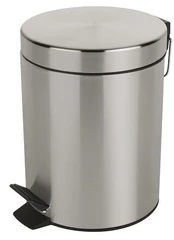 Šiukšliadėžė, sidabro spalvos, 5 l