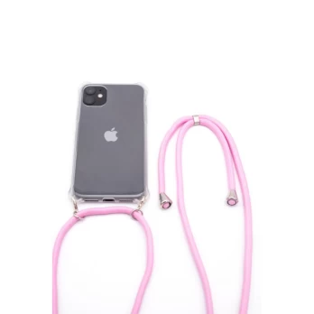 Dėklas Evelatus Apple iPhone 11 Pro Max Silicone Transparent with Necklace TPU Strap Transparent