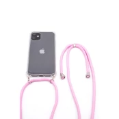 Dėklas Evelatus Apple iPhone 11 Pro Max Silicone Transparent with Necklace TPU Strap Transparent kaina