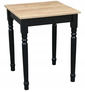 Metdrew virtuvės stalas 60x60 loft juodas craft