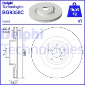 DELPHI BG9350C Brake Disc kaina