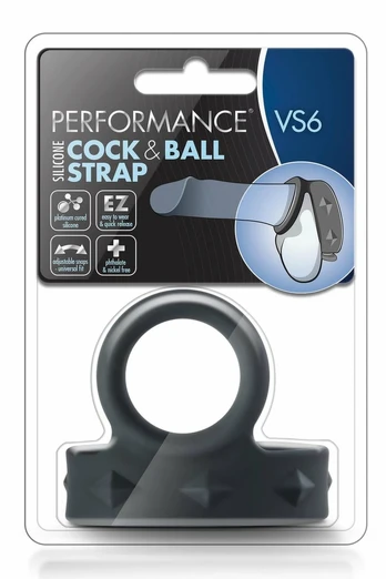 PERFORMANCE VS6 Adjustable Silicone Strap Black 22.2x1.9cm
