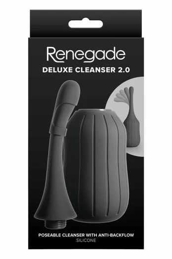 Renegade Deluxe Cleanser 2.0 Black - Intimate Hygiene System, 25 cm
