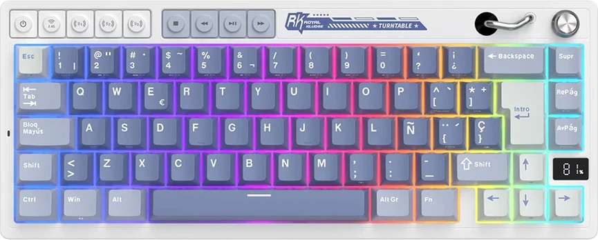Royal Kludge M65 Ocean Blue, Creamy Switch, US