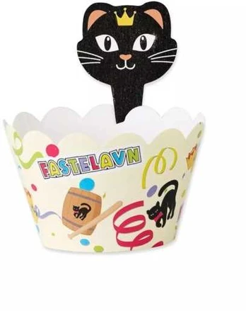 Bdkeriet As Fastelavn cupcake wrapper, 8 stk
