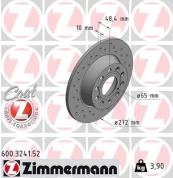 Stabdžių diskas ZIMMERMANN 600.3241.52 kaina
