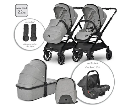 Universalus vežimėlis Lorelli Reya 3in1, grey