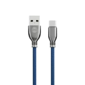 Forever Tornado cable USB - USB-C 1,0 m 3A navy blue kaina