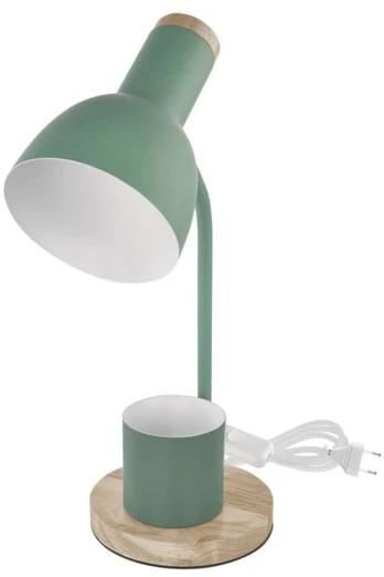 EMOS POPPY Table Lamp for E27 Bulb, Žalias