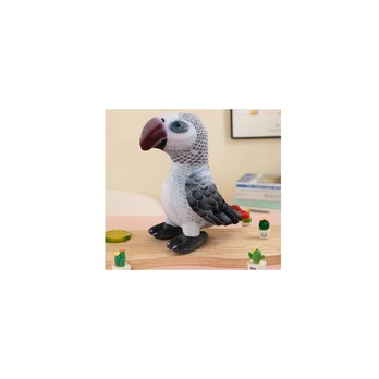 Lean Toys Plush Gray Parrot Mascot 20 cm