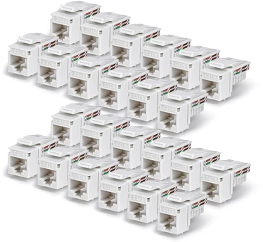 StarTech CAT6 keystone jack 24-pack (C6KEY110WHE24PK)