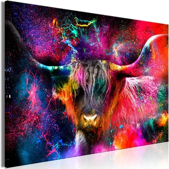 Artgeist Paveikslas - Colorful Bull (1 Part) Wide