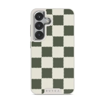Retro Grid - Samsung Galaxy S25 Case, Elite Light (Magnetic) / Silver