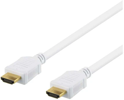 DELTACO High-Speed HDMI cable, 15m, Ethernet, 4K UHD, baltas