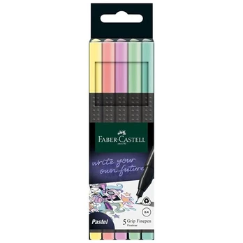 Faber-Castell - Finepen Grip 0.4 - 5x Pastel (151602)