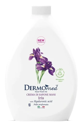 Skysto kreminio muilo papildymas DermomedTalc&Iris, 1000 ml